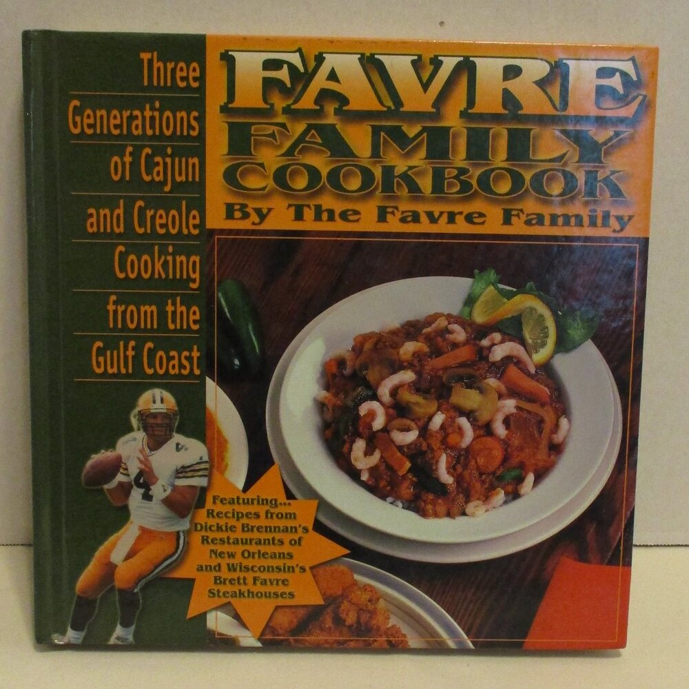 NFL Packers Book Brett Favre Family Vintage 1999 Medium Black White Cook Book